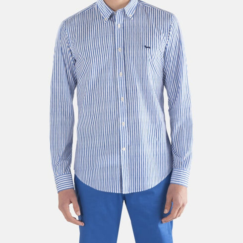 Camicia Uomo Cotone a righe Bianco azzurra Harmont & Blaine- Francavilla Moda